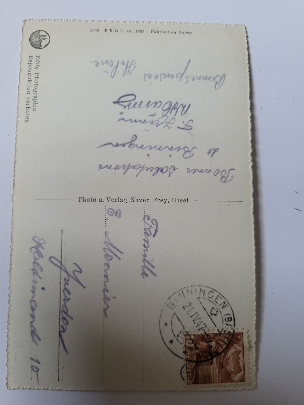 Cartoline postali: Alte Ansichtskarte Binningen Hauptstrasse mit Tram  R4 – Usato da nunningen venduto da mic_88k2 3