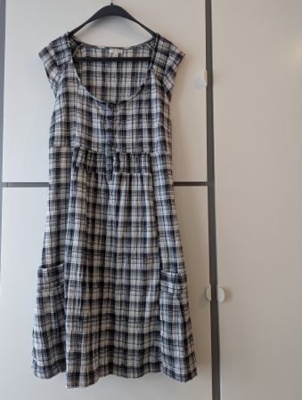 Leichtes Sommerkleid Karomuster Gr. S für Damen, sehr bequem