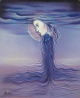 Yves Bady AL-Dahdah (1942) - Mondfrau, 1981 - Surrealist