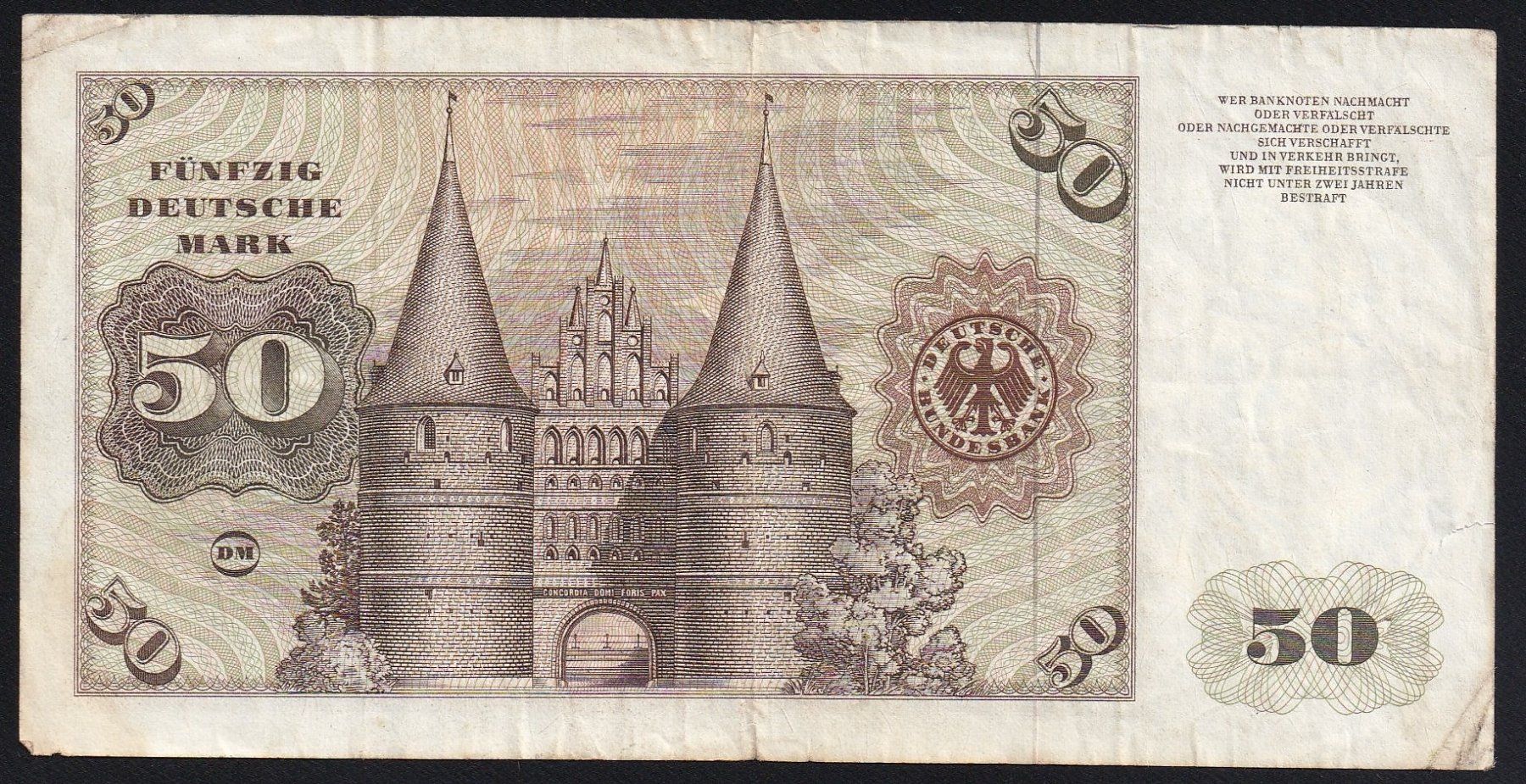 Billets de banque: Deutschland 50 Mark 1977 – D'occasion à Brugg AG par banknoten_muesli 1