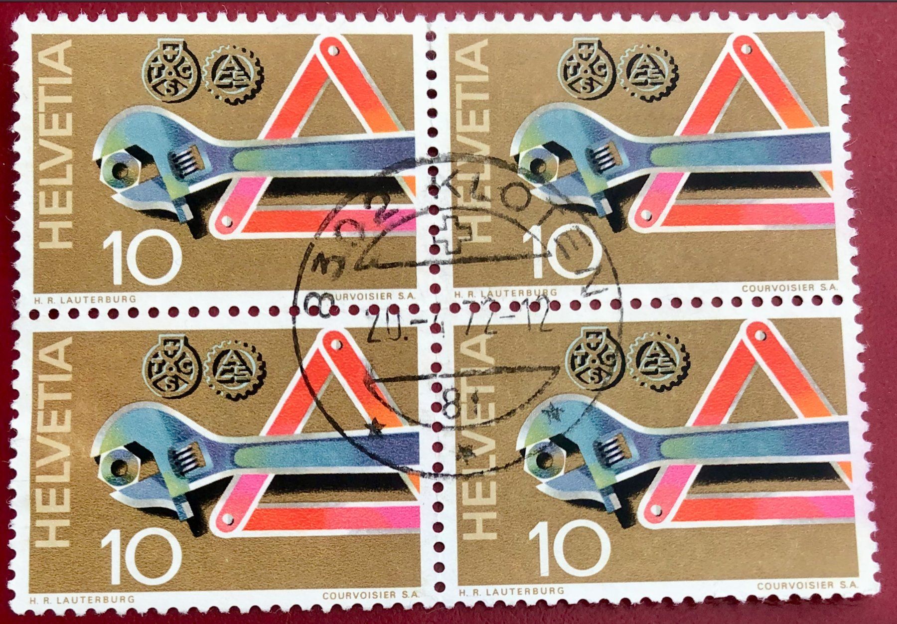 Tutti i francobolli: 4 er Block Nr.502 mit Stempel  Kloten – Usato da Aarau venduto da Billa007