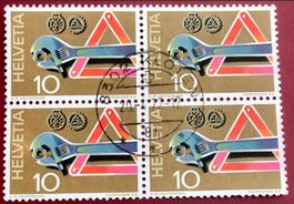 4 er Block Nr.502 mit Stempel  Kloten