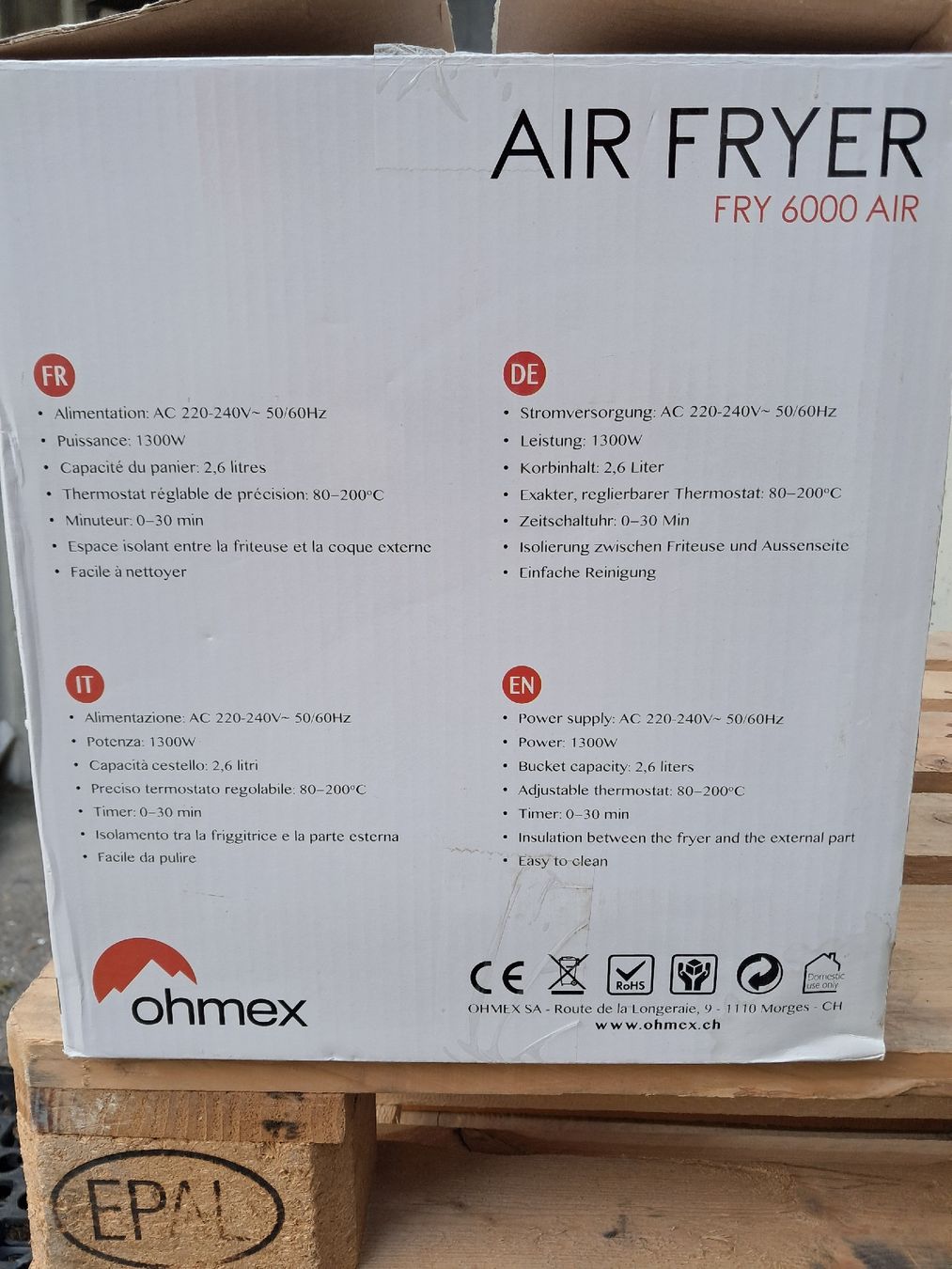 Ohmex Forni: Friteuse à air chaud Ohmex, neuve & emballée – Nuovo (secondo la descrizione) da Essertines sur Yverdon venduto da Jolafrime74 1