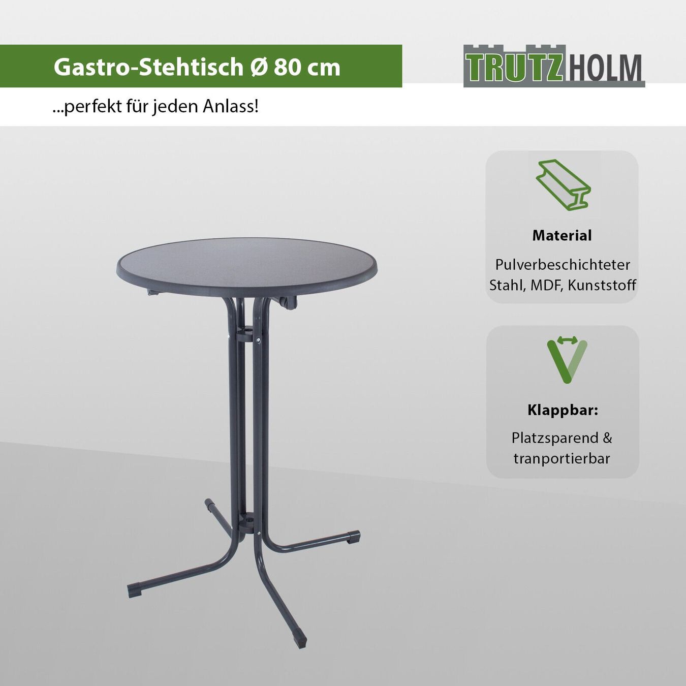 Ladenausstattungen & Messebau: TRUTZHOLM Stehtisch klappbar – Neu und originalverpackt aus Bottighofen von zaap 1