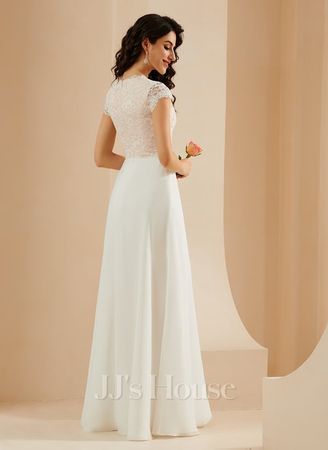 Traumhaftes Brautkleid Ivory mit Spitze - A-Linie *NEU* M