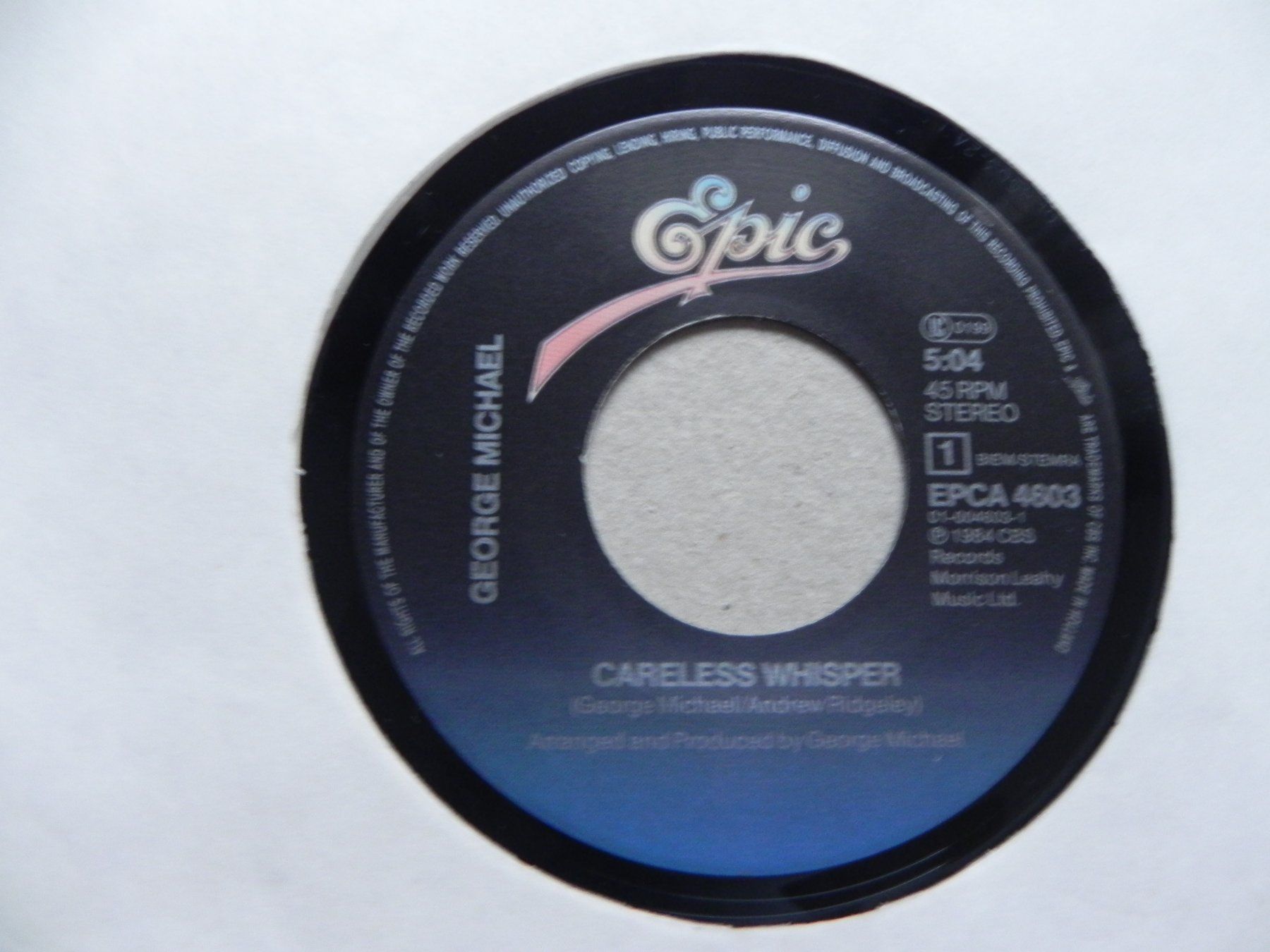 Schallplatten: Single 7 " Pop Sänger George Michael 1984 Careless Whisper – Gebraucht aus Siebnen von krimsie 2
