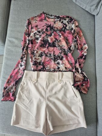 Haut  Zebra S & short beige Only Tailoring 34 comme neuf