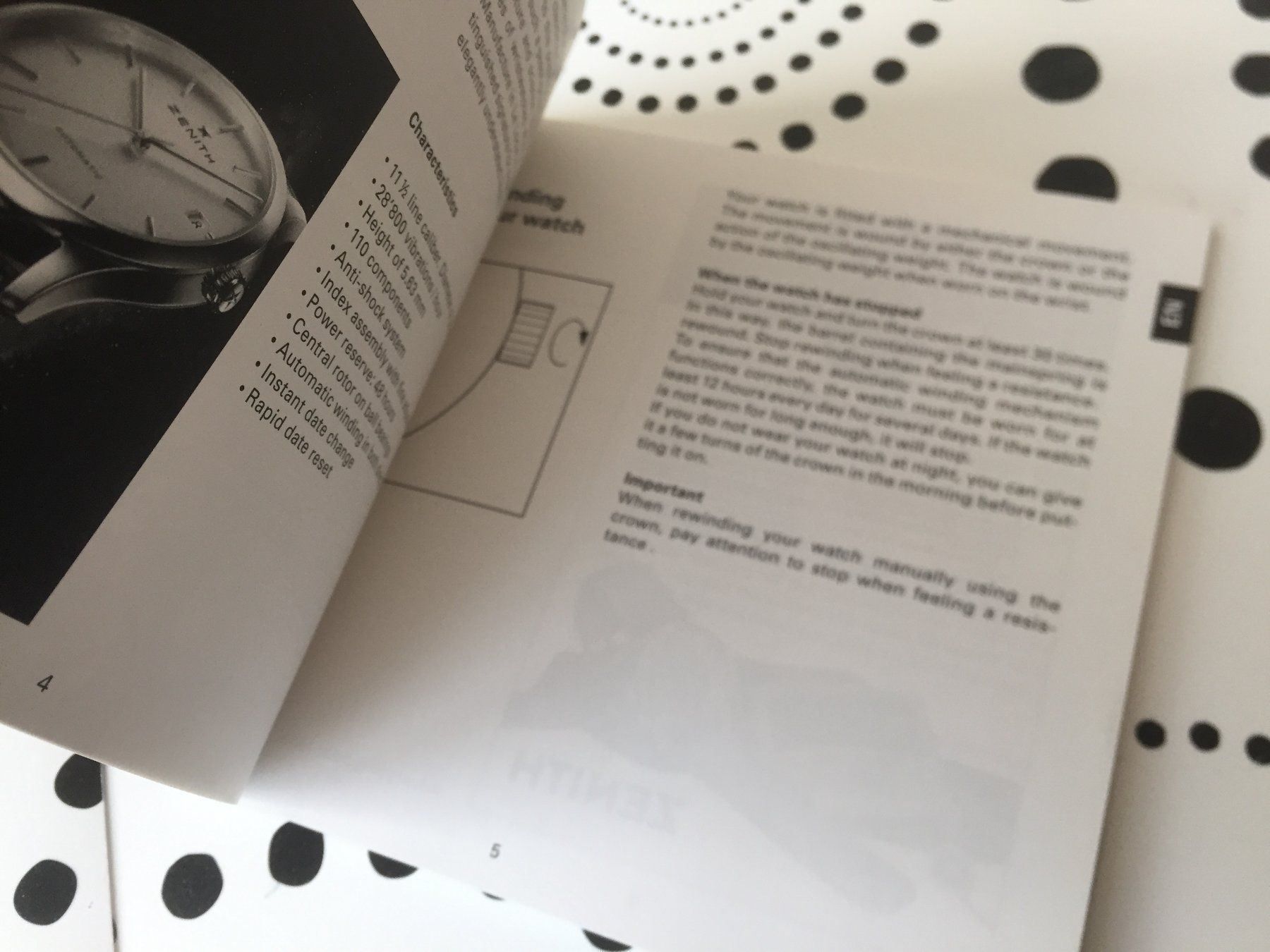 Zenith Documenti: ZENITH ORIGINAL - OPERATING INSTRUCTIONS PORT ROYAL - NEW !! – Nuovo (secondo la descrizione) da Epalinges venduto da dream-watch 3