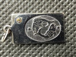Anhänger, Sternzeichen Fische, silber