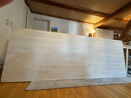 Tisch 2.20x80 Holz hell und heimelig
