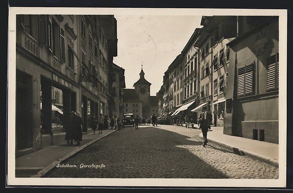 Cartoline postali: AK Solothurn, Gurzelngasse, 1929 – Usato da Berlin venduto da bartko-reher