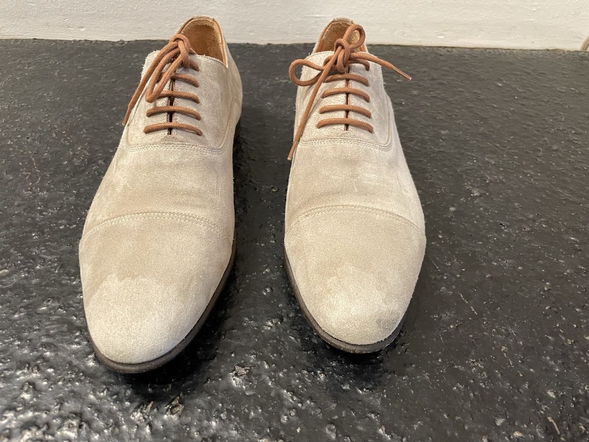 Scarpe da uomo: Santoni Wildleder Schnürer Gr. 42 – Usato da Windisch venduto da rascale 1