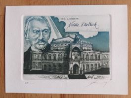Exlibris Hedwig Pauwels - Original Farbradierung signiert