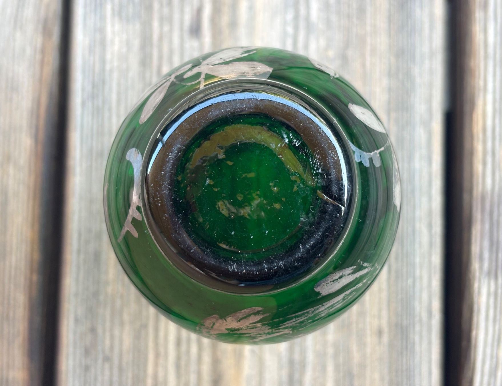 Vasen & Gefässe: antike Glasvase mit floraler Silberauflage – Gebraucht aus Lüchingen von Eeizo 5