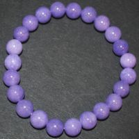 Armband L-3254 – Purple Aquamarin 8mm Perlen elastisch