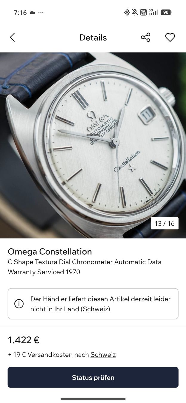 Omega Montres: Omega Constellation 1970 Chronometer – D'occasion à Bern par Xtralite 2