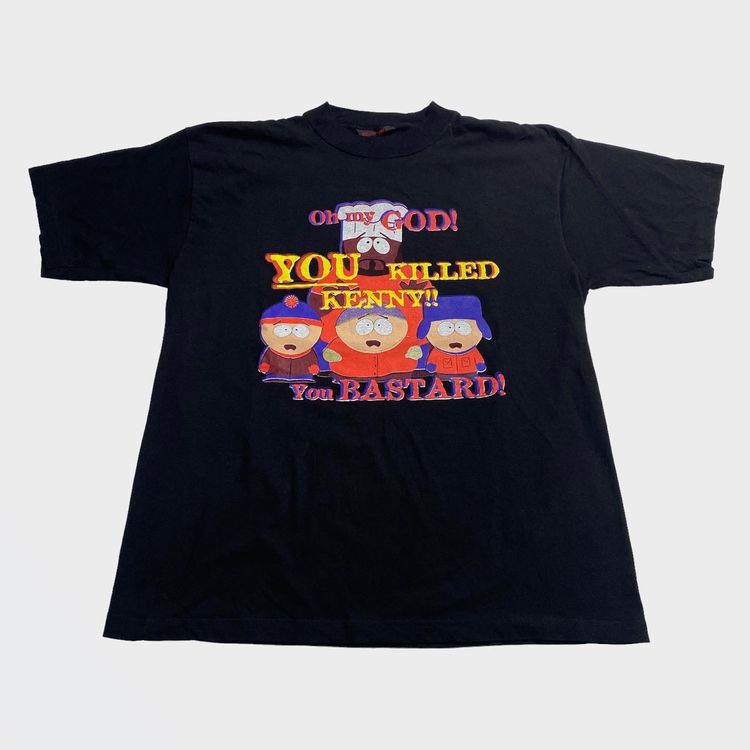 Maglietta South Park 'The Killed Kenny' Nera - T-Shirt Uomo Cotone Regolare