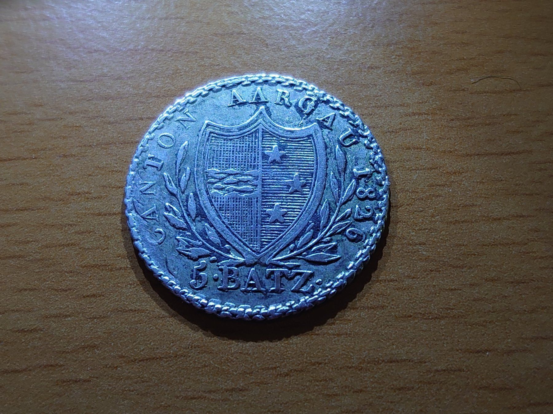 Tutti le monete: Aargau: 5 Batzen 1826 – Usato da Pfungen venduto da Aguti77
