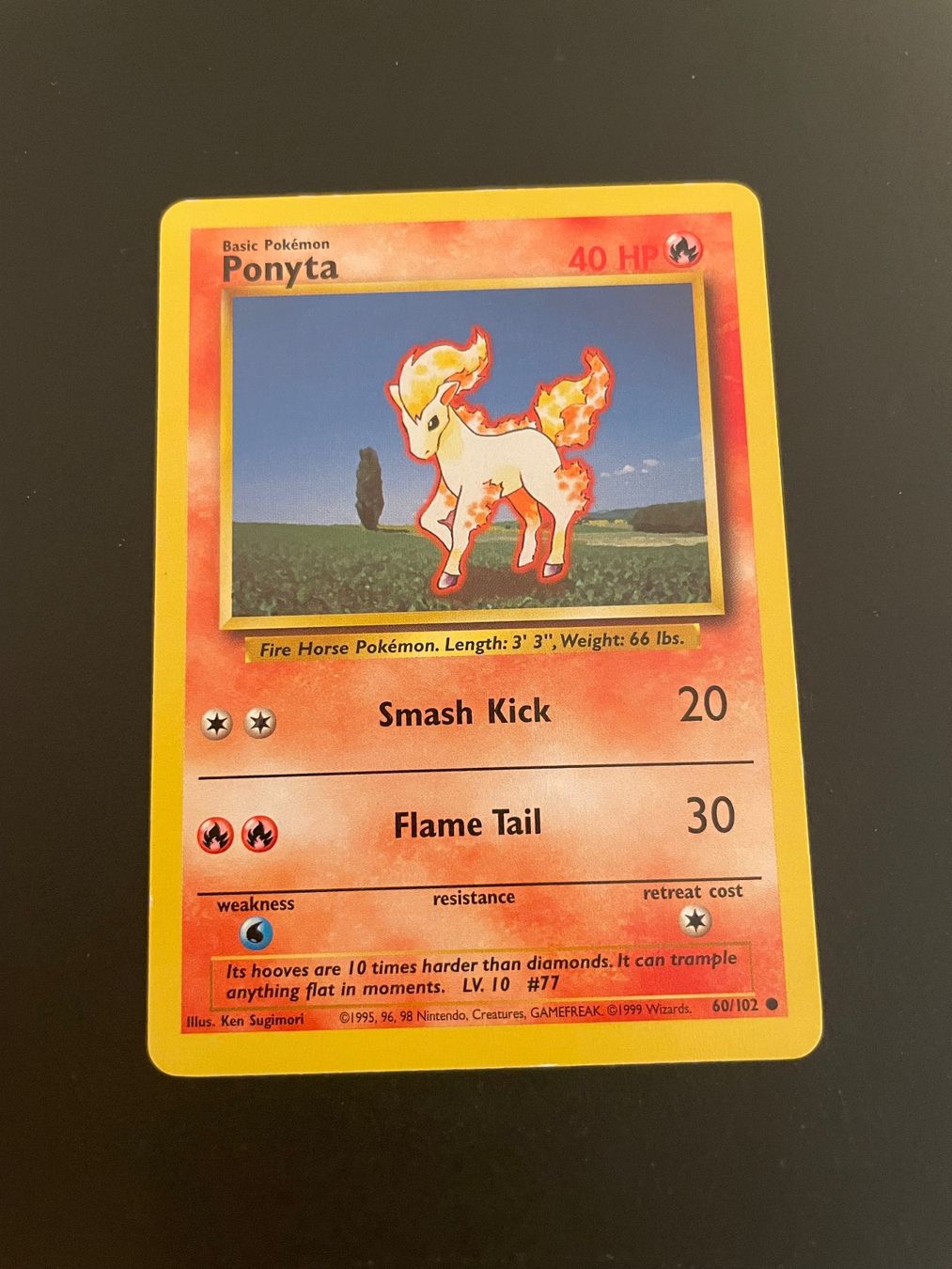Pokémon Sammelbilder & Trading cards: Ponyta 60/102 Base Set – Gebraucht aus Zürich von pokemon_cards