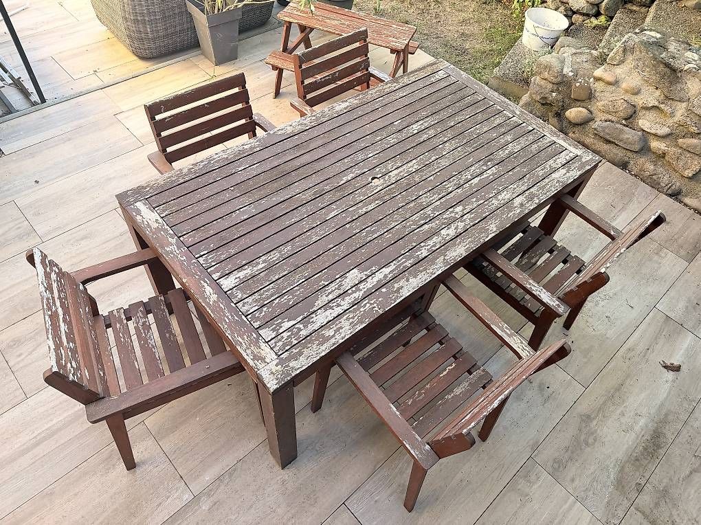 Tavoli: Table bois + 5 chaises - 180 x 100 cm  – Usato da Essertines-Yverdon venduto da Clem_R 2