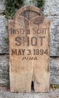 Original 1894 - Arizona Tombstone Holz Platte Pima- Rarität!