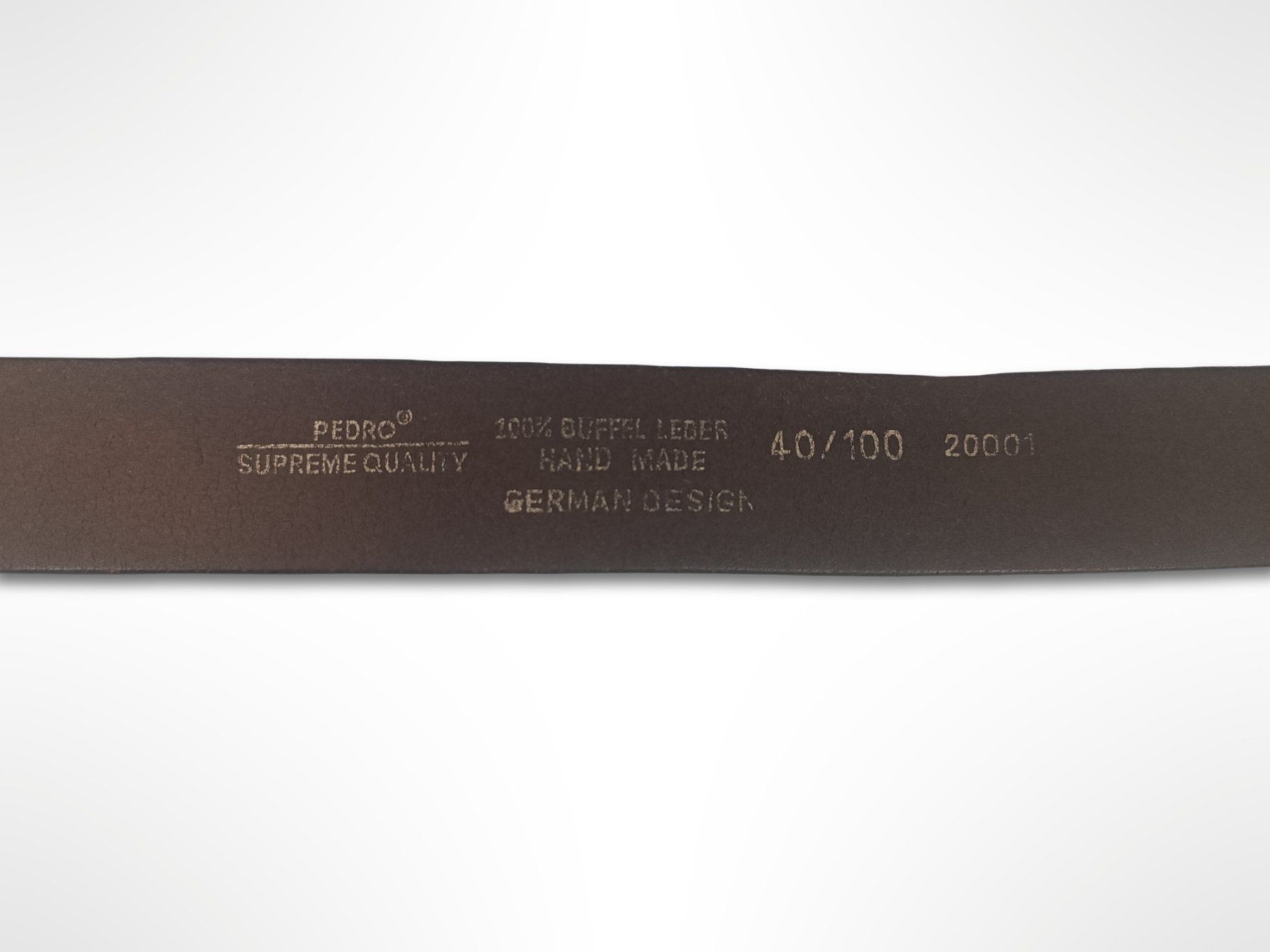 Cinture: PEDRO Brauner Büffelleder Gürtel Gr. 100 – Usato da Suhr venduto da Restwert_Suhr 7