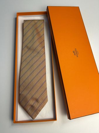 Hermes Taft gestreifte Krawatte