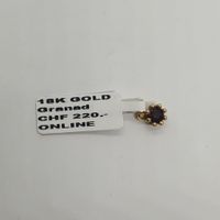 Echt 18K Gold - Granat Anhänger