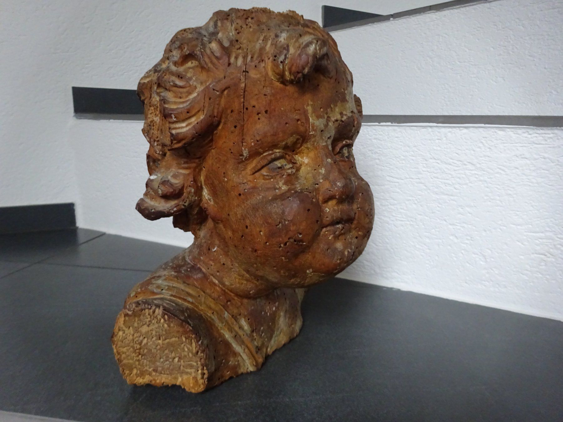 Sculture & Statue: Antike Holzbüste / Engelskopf Putto Barock Krippe – Usato da Oetwil am See venduto da Senegal 1
