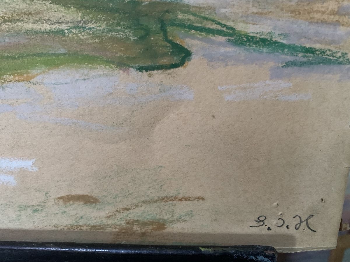 Dipinti: Pastell mit interessantem Monogramm – Usato da Wolfhalden venduto da SecondAntique 2