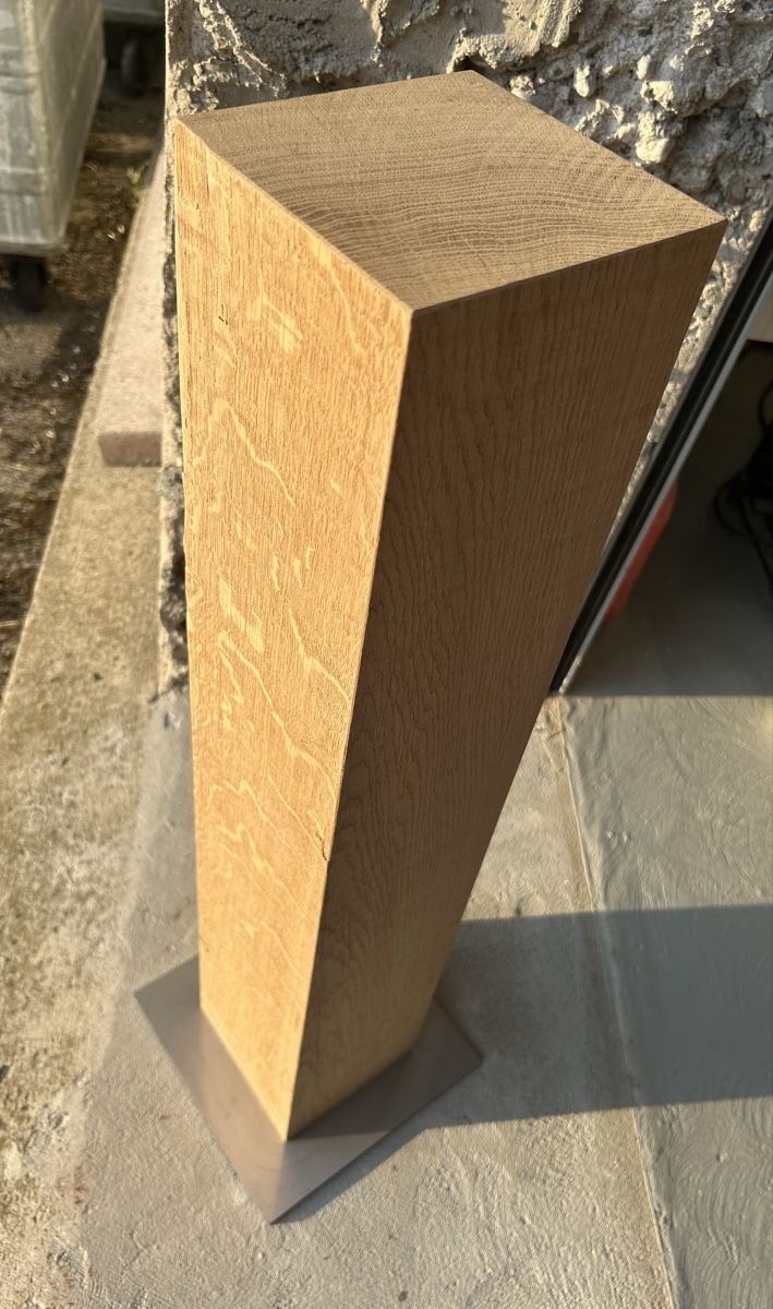 Altro in Decorazioni & Accessori: Dekosäule Sockel massiv Eiche, Stahlfuss ca. 80cm – Usato da Sursee venduto da ramona0406 1
