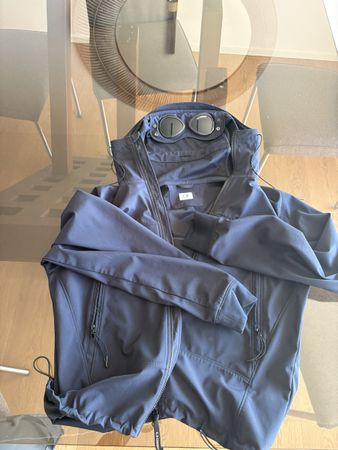Veste C.P. Company Goggle Jacket Shell-R bleu marine