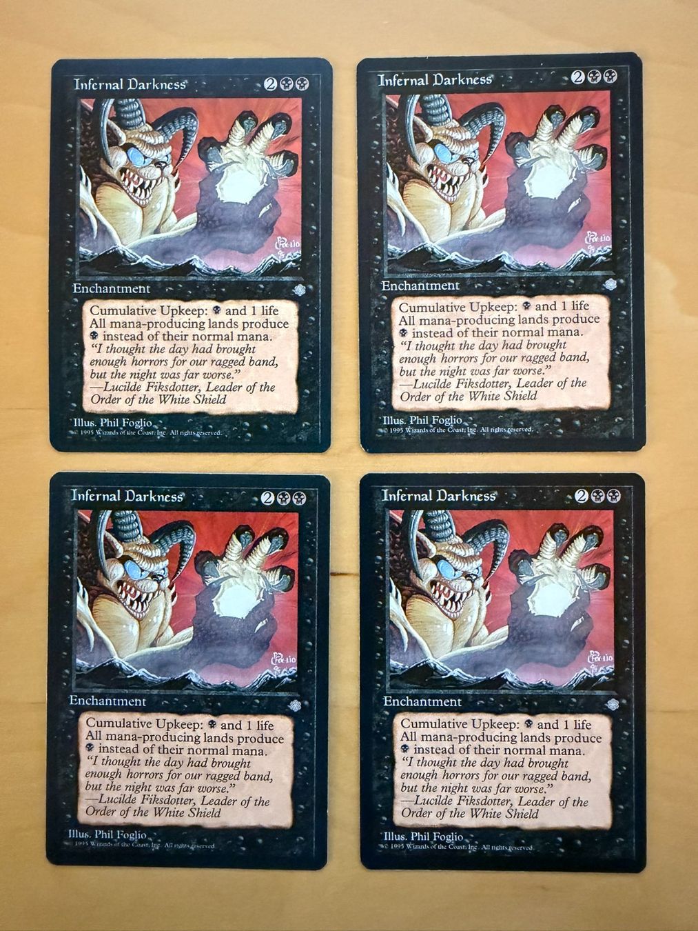 Magic The Gathering Carte collezionabili: 4x Infernal Darkness // Ice Age // Eiszeit // Magic – Usato da Binz venduto da Tempelritter