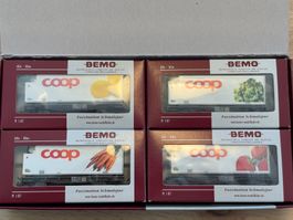Bemo H0m RhB 4erSet 7469 110 Container COOP  neuwertig