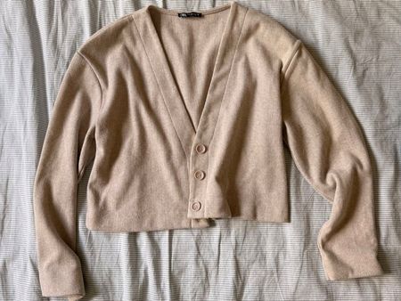 ZARA Strick-Cardigan beige