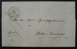 1850, Sackstempel BERN auf Brief nach Hinder Simmental BE