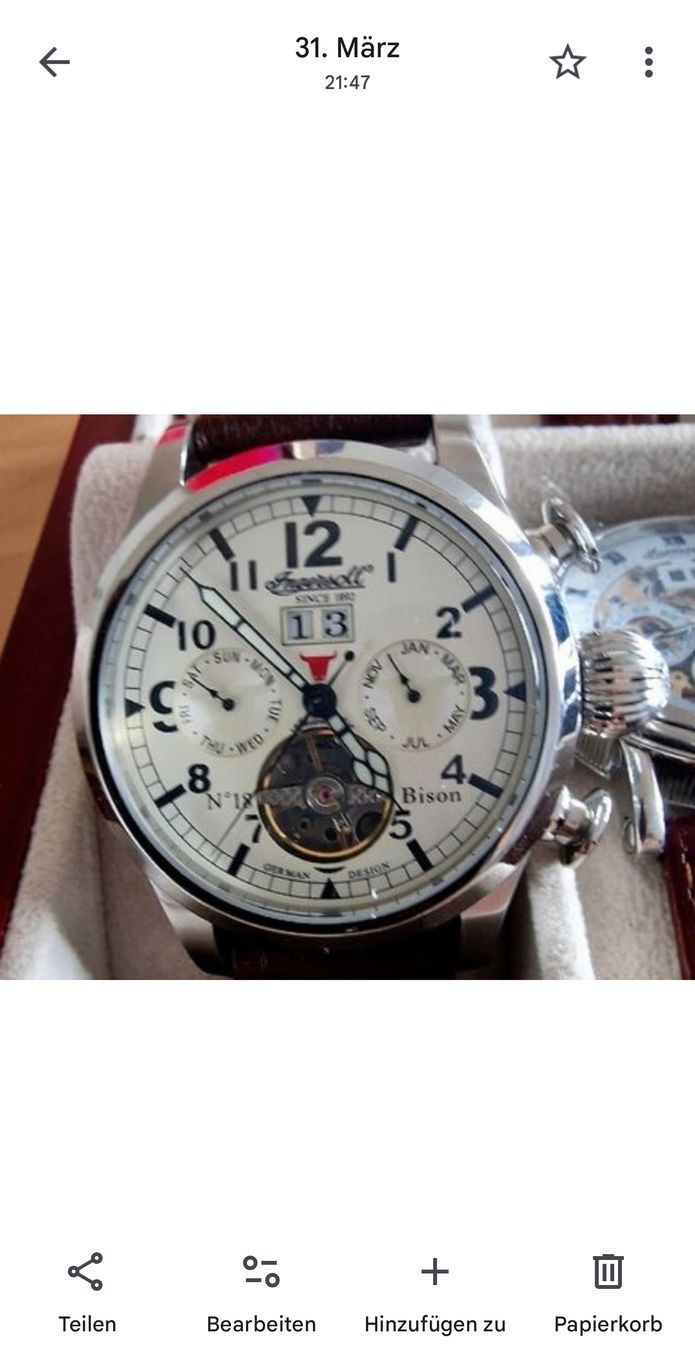 Ingersoll Orologi: INGERSOLL AUTOMATIK – Nuovo (secondo la descrizione) da Pratteln venduto da Zifah1971