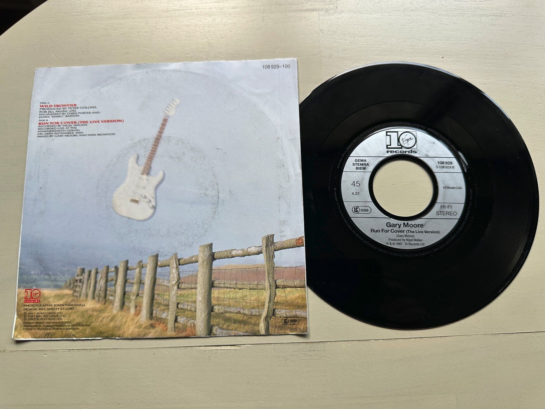Dischi in vinile: GARY MOORE THIN LIZZY tolle Single Kult Wild frontier Blues – Usato da Basel venduto da Partridge 1