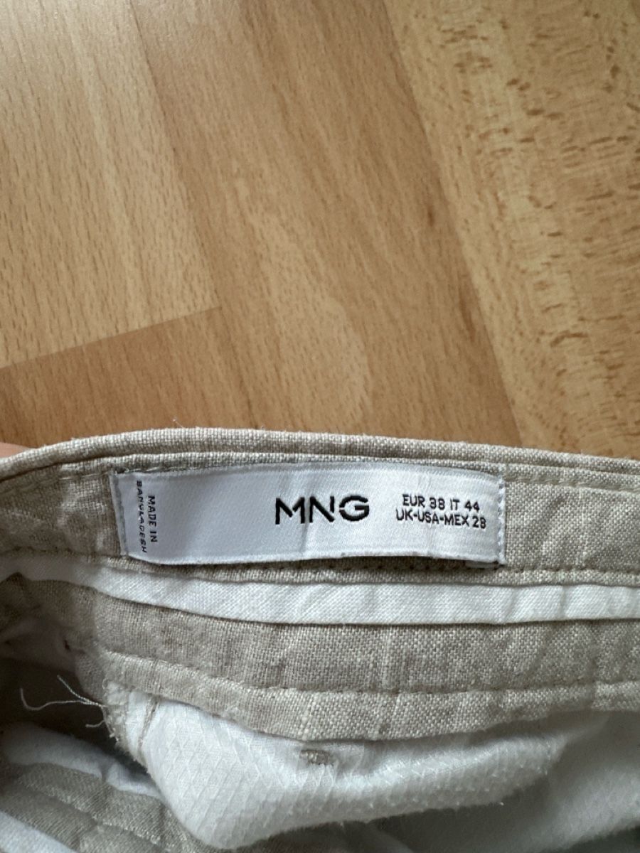 Mango Pantaloni: MNG Sommerhose Leinen Mango Grösse 38 beige – Usato da Buchs AG venduto da Dasmusstduhaben 1