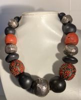Sublime Imposant Collier Tribal Himalayas Argent Trade Beads