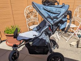 TFK Kinderwagen Hellblau mit viel Zubehör