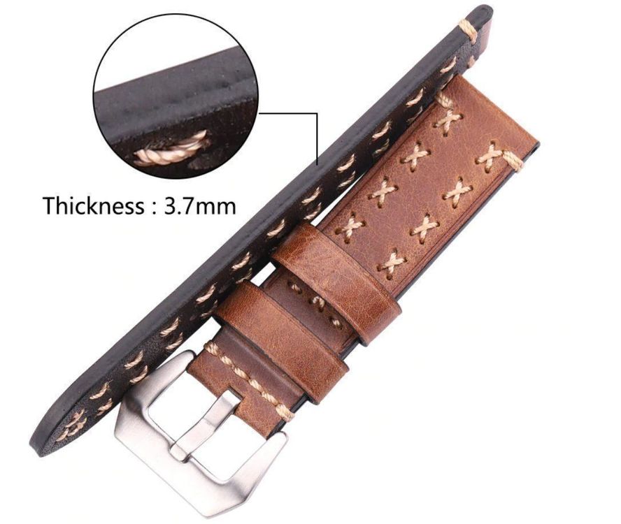 Bracciali & Braccialetti: 24mm Uhren Lederband handmade, Vintage, Uhrenarmband – Nuovo e nell'imballaggio originale da Courlevon venduto da HotSaleandPrice 2