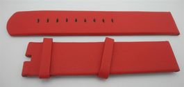 21 mm Leder Uhrenarmband rot, Nr. 66a