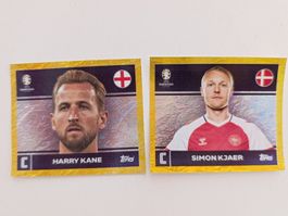 Euro 2024 Stickers Topps SET GOLD ENG2, DEN2