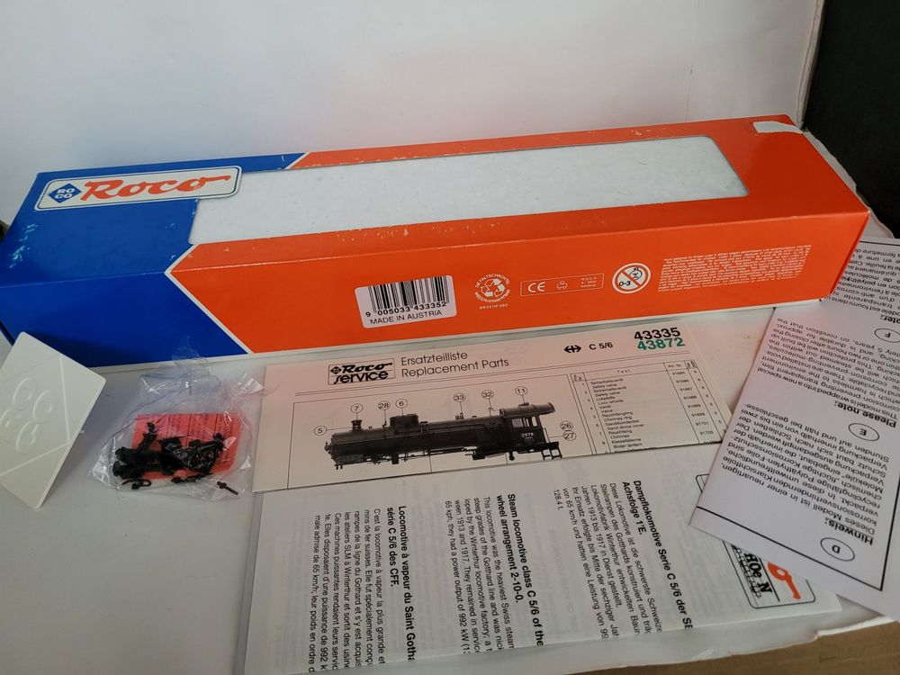 Locomotive ROCO 43335 C 5/6 SBB 2978 continu analogique 10