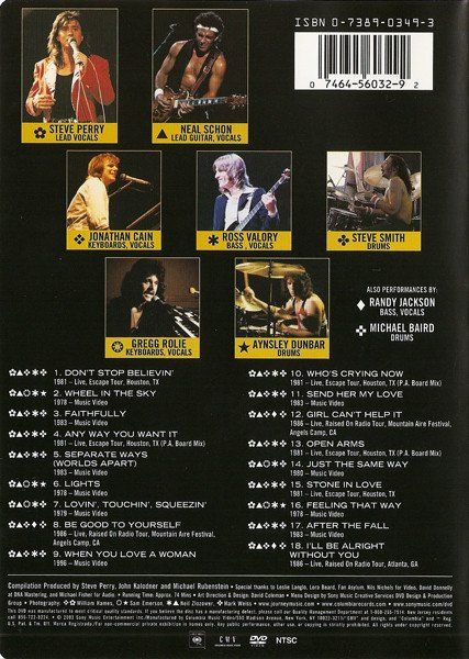 Tutti i DVDs: Journey: Greatest Hits 1978-1997 DVD – Nuovo e nell'imballaggio originale da Steinhausen venduto da Vilivinili 1