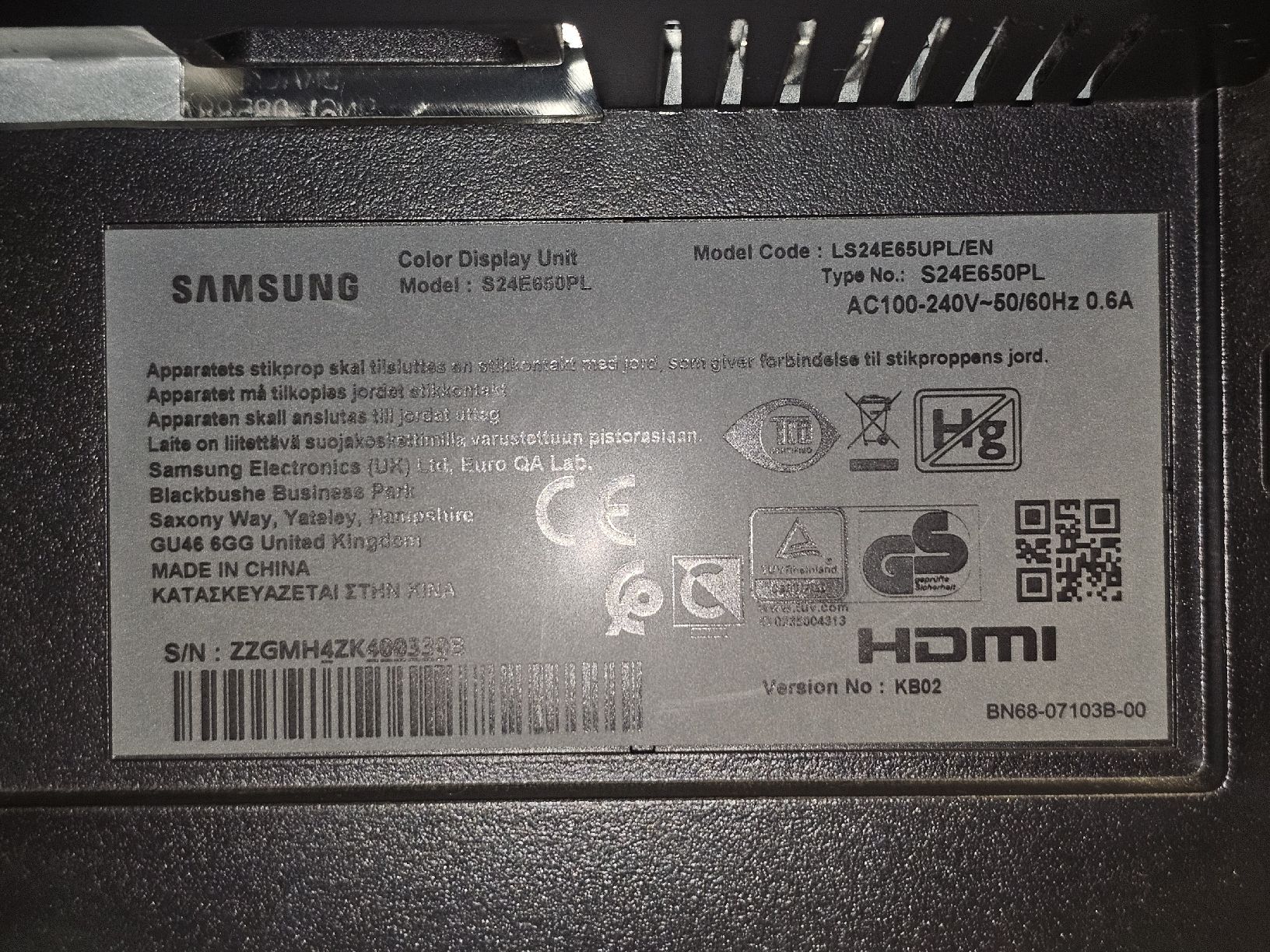 Samsung Monitore: S24E650 SAMSUNG 24" Monitor Defekt – Defekt aus SCHAFFHAUSEN von Atami99 5