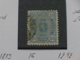 Finnland 1875 Nr. 16 12 1/2 schw. Zahn