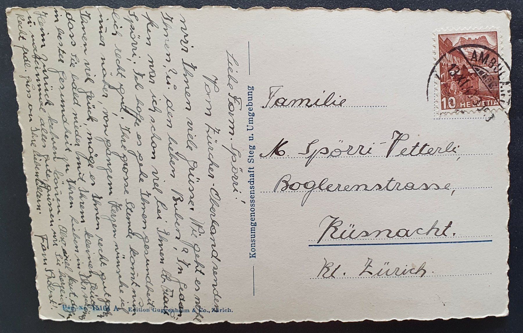 Cartoline postali: Steg 1943 - Bahnhofquartier - TOP – Usato da Kreuzlingen venduto da Rschweiz1 1