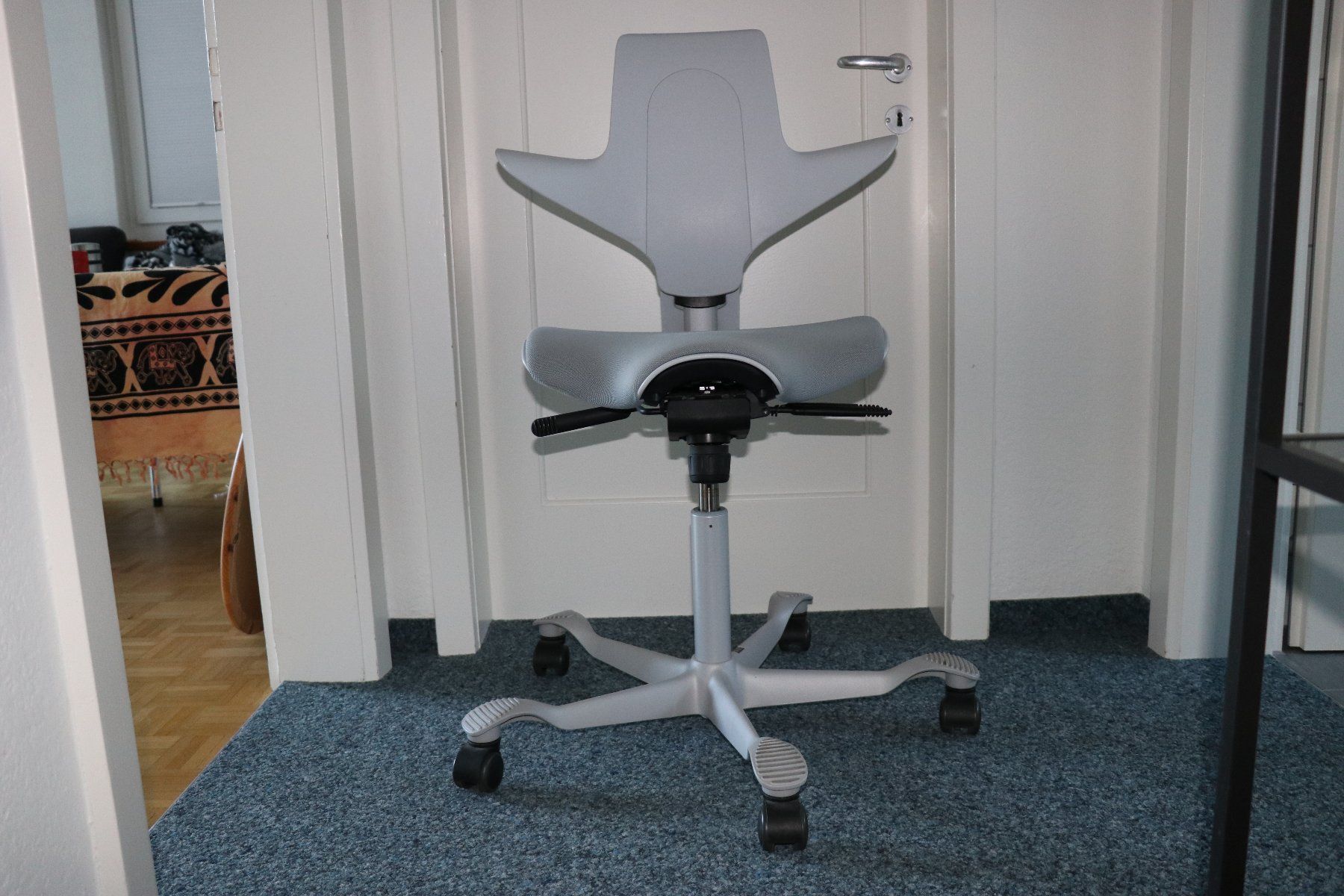 Håg Sedie: Original Capisco - ergonomischer Bürostuhl HAG - hellgrau – Usato da Wattwil venduto da Yakana